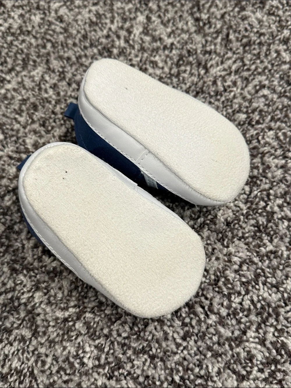 Hudson Baby Navy, Light Blue and White Slip-On Infant Shoes